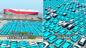 Lô xe VinFast gây chú ý khi xuất hiện trong video 'xuất khẩu ôtô' của Trung Quốc